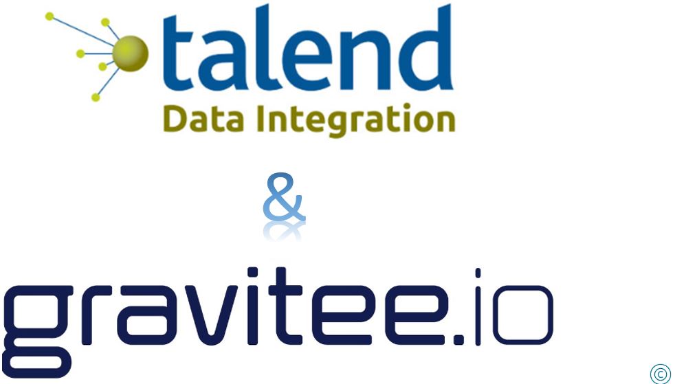 Logo Talend data integration, Logo Gravitee source API management